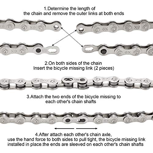 Oumers Herramienta Divisor de Cadena+Herramienta de Cadena de Bicicleta+Llave de eslabones de Cadena+Enlace perdido de Bicicleta para 6/7/8/9/10 Cadenas de Velocidad