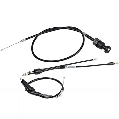 OuyFilters Cable de gas del acelerador + cable de choque para Yamaha PW50 PW 50 1981-2009 Y-Zinger Dirt Pit Bike