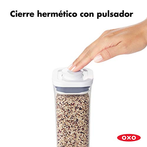 OXO Good Grips POP Recipiente para alimentos, Tarro de cocina hermético y apilable para alimentos, Adecuado para guardar tus bolsitas de té, manzanilla y mucho más. Tamaño 1.6 litros