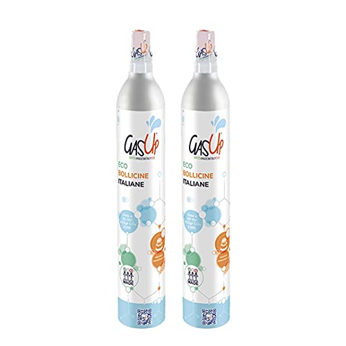 Pack 2 Cilindro CO2, 60 lt. GasUp. Recargable en la plataforma SCYSE. (Compatible con gasificadoras GasUp, Philips, Sodastream)