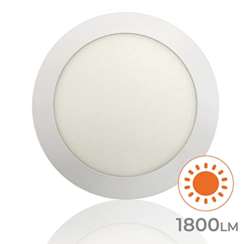 Pack 2x Plafón LED Circular 20W superficie. Color Blanco Neutro (4500K). 1800 lumenes. Driver incluido.