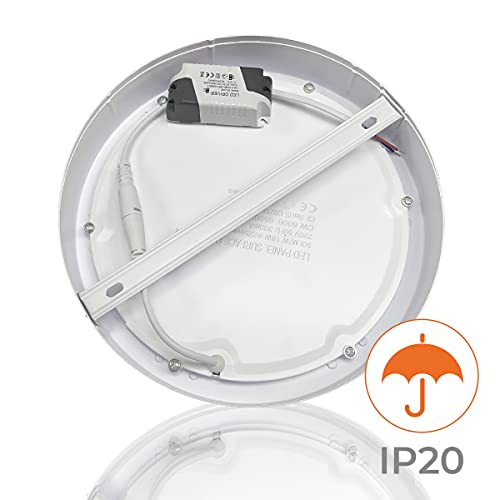 Pack 2x Plafón LED Circular 20W superficie. Color Blanco Neutro (4500K). 1800 lumenes. Driver incluido.