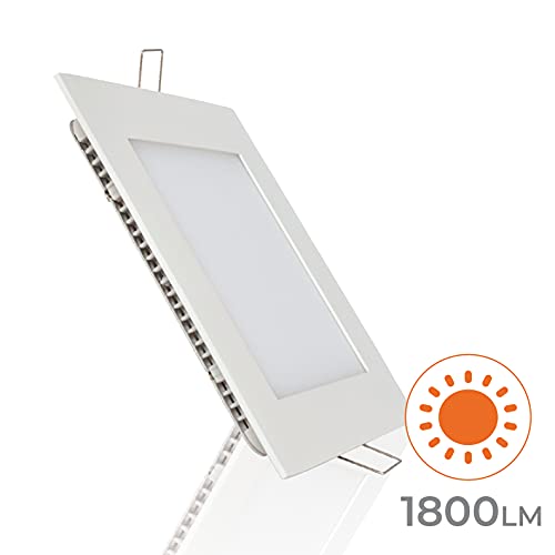 Pack 5x Panel LED Cuadrado Empotrar. 20W. Color Blanco Neutro (4500K). 1800 lumenes. Driver incluido.