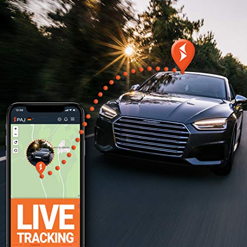 PAJ GPS Power Finder- Localizador GPS para Coche, Motocicleta y Camiones con imán- 40 días de duración de la batería (90 en Modo de Espera)- Rastreador Profesional en Tiempo Real con App móvil