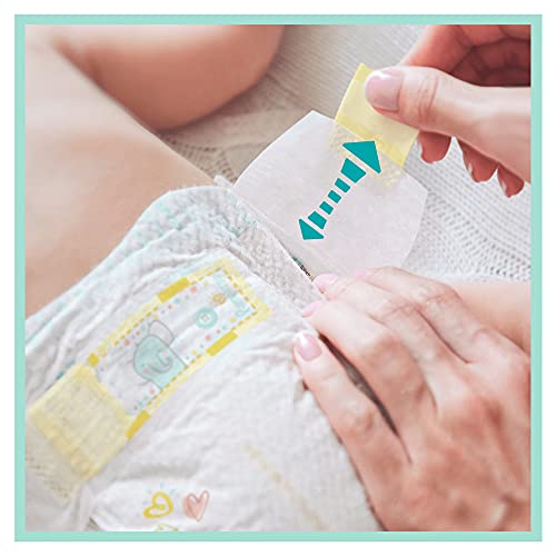 Pampers - Protección Premium - Pañales Talla 3, 6-10 kg, Paquete de 1 mes (x204 pañales)