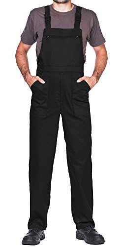 Pantalones con peto de trabajo para hombre, Made in EU, Mono de trabajo, Azur, blanco, rojo, verde, negro