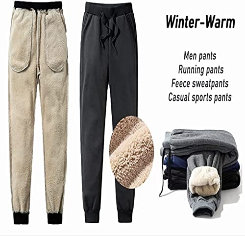 Pantalones Deportivos Para Hombres Pantalones Gruesos Con Forro Polar Pantalones Casuales Sueltos Cálidos Para Correr Pantalones De Invierno Pantalones De Chándal De Lana Para Hombres Pantalones De Oc