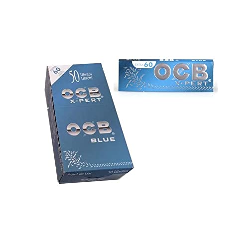 PAPEL DE FUMAR OCB AZUL BLUE PACK 50LIBRILLOS LIAR SMOKING CIGARETTE 50-OCB AZUL