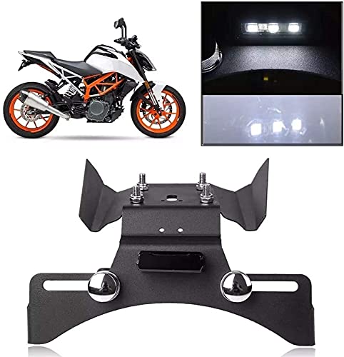 para estrenar Tilo Tidy Fender Eliminator Trasero de la Placa de matrícula DIRIGIÓ Ligero para K.T.M Duke RC 390 2017 18 2019 2020 2021 Accesorios de la Motocicleta Repararse (Color : Black)