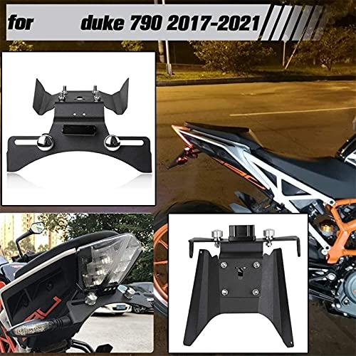 para estrenar Tilo Tidy Fender Eliminator Trasero de la Placa de matrícula DIRIGIÓ Ligero para K.T.M Duke RC 390 2017 18 2019 2020 2021 Accesorios de la Motocicleta Repararse (Color : Black)