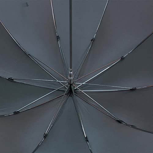 Paraguas Clima Centenario | Edición especial numerada | Paraguas de hombre con puño de bambú y tejido Teflon de Dupont | Secado al instante | Protección Solar UVP +50 | Gris