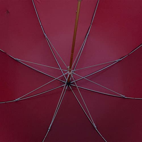 Paraguas Clima Centenario | Edición especial numerada | Paraguas de mujer con puño de bambú y tejido Teflon de Dupont | Secado al instante | Protección Solar UVP +50 | Granate