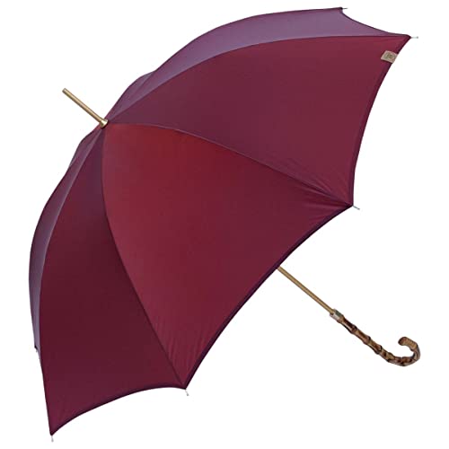 Paraguas Clima Centenario | Edición especial numerada | Paraguas de mujer con puño de bambú y tejido Teflon de Dupont | Secado al instante | Protección Solar UVP +50 | Granate
