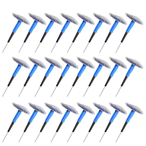 Parche para tapón de neumático, coche, motocicleta, universal, sin cámara, reparación de pinchazos, tapón de hongo, parche de goma para coche, motocicleta, juego de 24 piezas(48 * 6mm)
