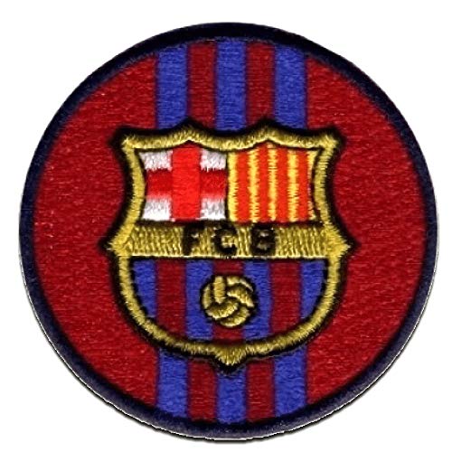 Parches - FC Barcelona 'Escudo REDONDO' - rojo - 6x6cm - termoadhesivos bordados aplique para ropa