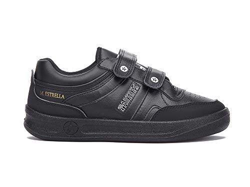 Paredes Velcro Negro Deportivo Estrella Trabajo, Comodidad, Plantilla momery Foam, Seguridad, Cordones, 38