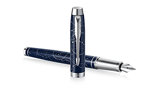 Parker IM Premium Special Edition - Pluma estilográfica, color azul astral medianoche, punta media, caja de regalo de edición especial