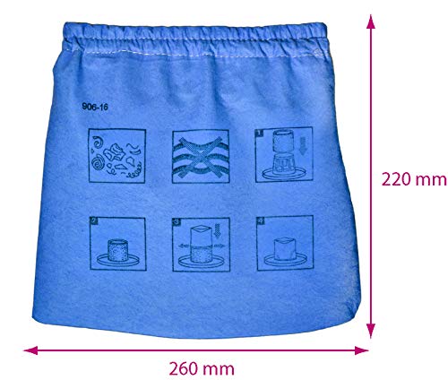 Parkside PNTS 1300 C3 A1 B2 1250/9 1250 Bolsa de tela azul Parkside PNTS Filtro de motor mojado en seco filtro de tela lavable (Parkside PNTS 1300)