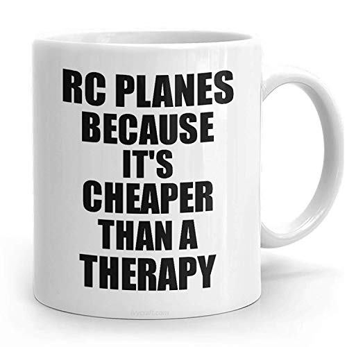 PassionWear Rc Planes Taza más barata que una terapia Regalo divertido para Rc Planes Lover Addict Coffee Tea