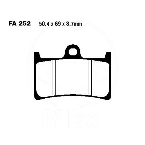 Pastillas de freno delanteras EBC Sinter HH, FA252HH, para Yamaha YZF 600 RH Thunder Cat, 4TVC, 4TV, año de fabricación 2001