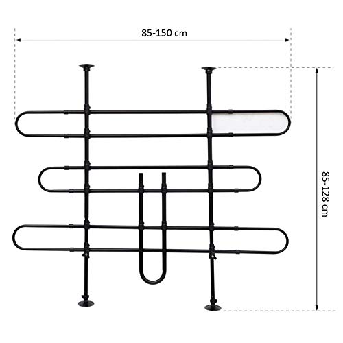 Pawhut Barrera Proteccion Perro Reja Seguridad Acero Medida Universal Maletero Coche Perros