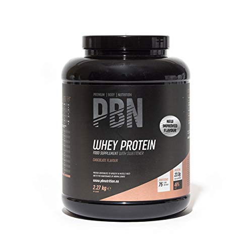 PBN Premium Body Nutrition - Proteína de suero de leche en polvo, 2.27 kg (Paquete de 1), sabor Galleta y nata, sabor optimizado