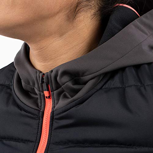 PEARL IZUMI - Chaqueta para mujer con aislamiento elevado AmFIB, color negro y fantasma, talla mediana