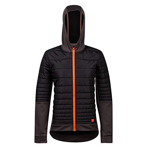 PEARL IZUMI - Chaqueta para mujer con aislamiento elevado AmFIB, color negro y fantasma, talla mediana