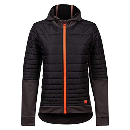 PEARL IZUMI - Chaqueta para mujer con aislamiento elevado AmFIB, color negro y fantasma, talla mediana