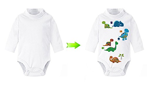 Pegatina transfer termoadhesivo dinosaurios gorditos para bodys, camisetas, babys, pijamitas, albornoces, de CHIPYHOME la original de Chipyhome no la de Kaizangaos