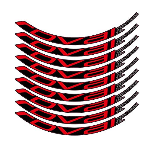 Pegatinas de bicicleta Bicicleta de montaña Control Roval SL29 pulgadas 25 mm Ancho Ancho Conjunto de ruedas Color Pegatina MTB Calcomanías de RIM (Color : Rojo)