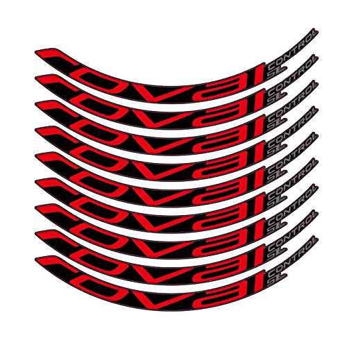 Pegatinas de bicicleta Bicicleta de montaña Control Roval SL29 pulgadas 25 mm Ancho Ancho Conjunto de ruedas Color Pegatina MTB Calcomanías de RIM (Color : Rojo)