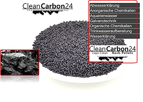 Pellets de carbón activo de 1,5 mm de diámetro, de carbón de piedra para tratamiento de líquidos (VPE4), 10 litros de liqui clean Rock-Pellets