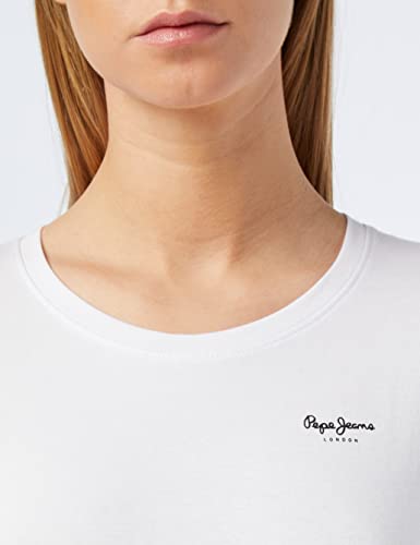 Pepe Jeans AMBERTA N Camiseta, 800WHITE, M De Las Mujeres