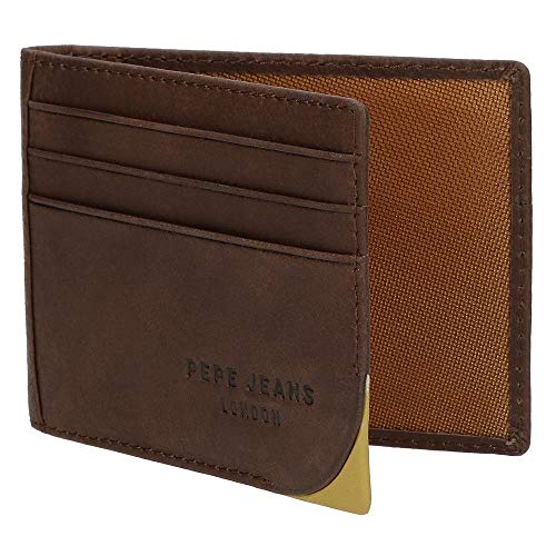 Pepe Jeans Arrow Tarjetero Marrón 9,5x7,5 cms Piel