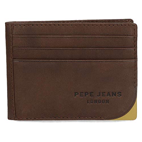 Pepe Jeans Arrow Tarjetero Marrón 9,5x7,5 cms Piel