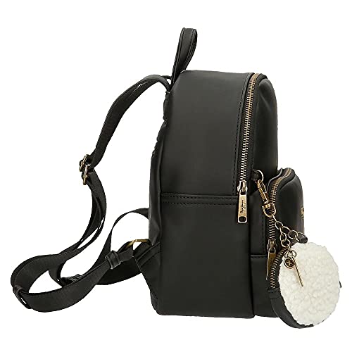 Pepe Jeans Bianca Mochila Casual Negro 19x26x10 cms Piel sintética 4,94L