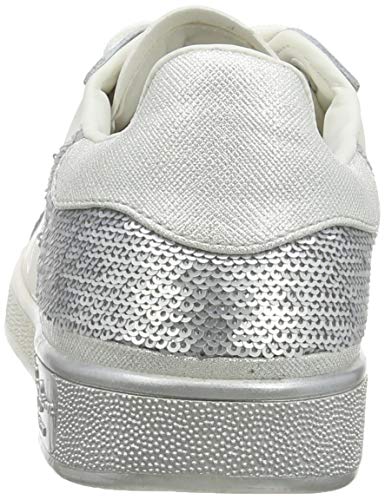 Pepe Jeans Brompton Sequins, Zapatillas Mujer, Plata 934, 39 EU