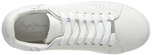 Pepe Jeans Brompton Sequins, Zapatillas Mujer, Plata 934, 39 EU