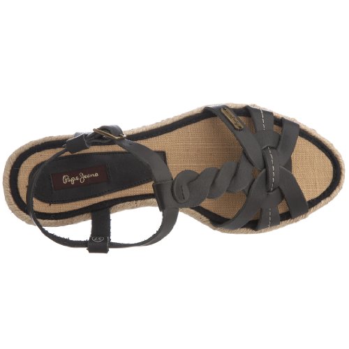 Pepe Jeans London FLR-120C - Zapatos con Hebilla de Cuero para Mujer, Color Negro, Talla 36