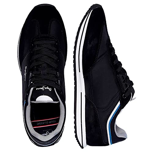 Pepe Jeans Tour Classic, Zapatillas Hombre, 999 Negro, 41 EU