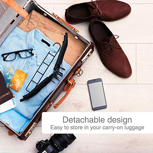 Perchas Ropa - 5 en 1 Múltiples Capas Perchas Ahorra Espacio Antideslizantes Metal Ropa para Pantalones Perchas Faldas