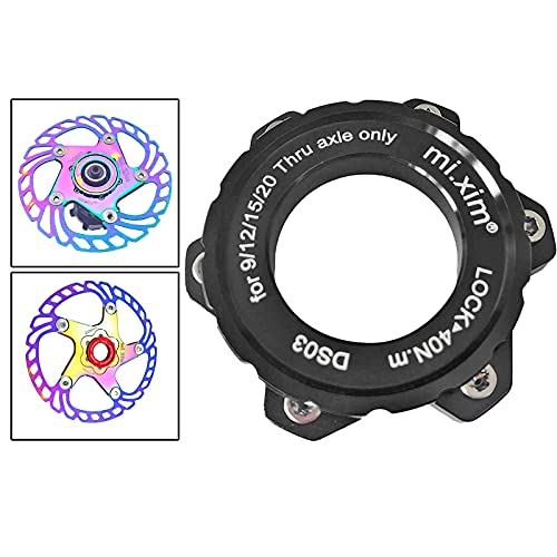 perfeclan Adaptador de bujes con Bloqueo Central de Aluminio a Disco de 6 Pernos para convertir bujes con Bloqueo Central Adaptador de Bloqueo Central para - Negro