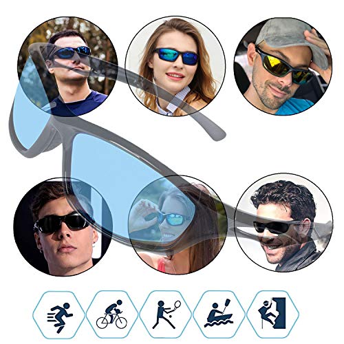 Perfectmiaoxuan Gafas de sol polarizadas para hombre mujer/Golf de pesca fresco Ciclismo El golf Conducción Pescar Alpinismo Deportes al aire libre Gafas de sol (B/blue)