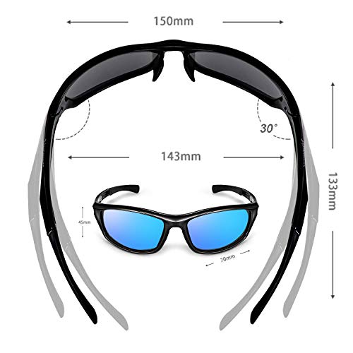 Perfectmiaoxuan Gafas de sol polarizadas para hombre mujer/Golf de pesca fresco Ciclismo El golf Conducción Pescar Alpinismo Deportes al aire libre Gafas de sol (B/blue)