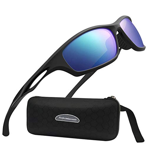 Perfectmiaoxuan Gafas de sol polarizadas para hombre mujer/Golf de pesca fresco Ciclismo El golf Conducción Pescar Alpinismo Deportes al aire libre Gafas de sol (B/blue)