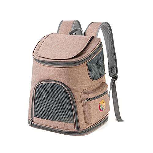 PETCUTE Mochilas para Perros Gatos,Transpirable Suave Bolsa de Transporte para Mascotas hasta 8 kg,Colchón Suave,Plegable Mochila Transportín Gato con Correa De Seguridad Interior para Viajar