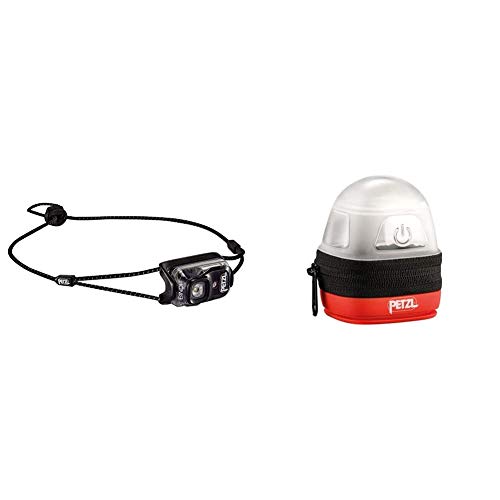 PETZL Bindi Black Linterna, Unisex Adulto, Negro, Small + -Noctilight, Negro/Naranja