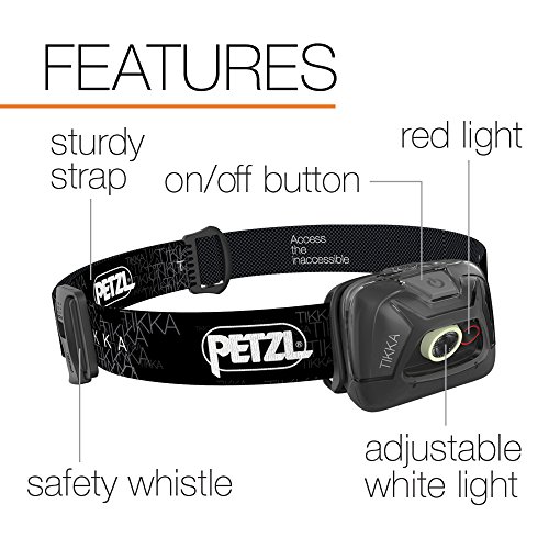 Petzl Tikka Linterna Frontal, Unisex Adulto, Negro, Talla Única