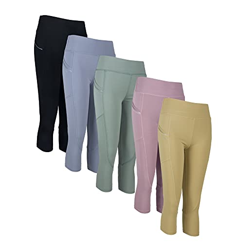 PF Conjunto de ropa deportiva para mujer Leggings deportivos de gimnasio de 2 piezas Leggings elásticos para correr Pantalones de yoga Diseño italiano (9701-Combo2, L-XL, l)